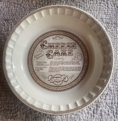 Jeannette Royal China 11'' Vintage Deep Dish Cheese Cake Recipe Pie Plate