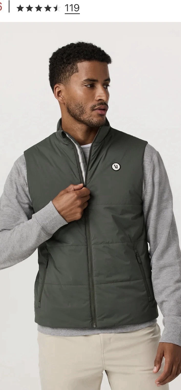 Vuori Echo Insulated Vest 2.0 River Rock Men’s Medium NWT
