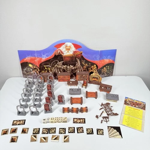 HeroQuest 1989 Furniture Doors & Tiles Vintage MB Games Workshop Parts Dice