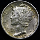 1924 Mercury Dime 10C 90% Silver Philadelphia  Almost Uncirculated #V51