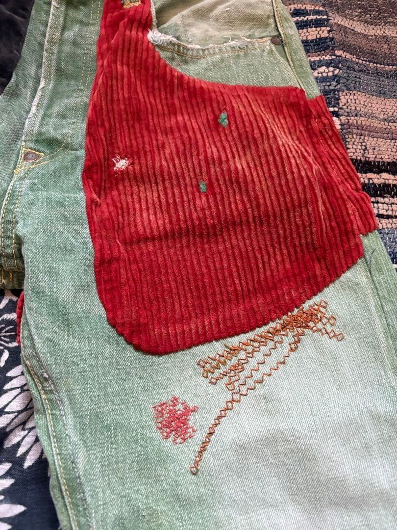 USED KAPITAL RASTA PATCHWORK DESIGN STRAIGHT DENI… - image 6