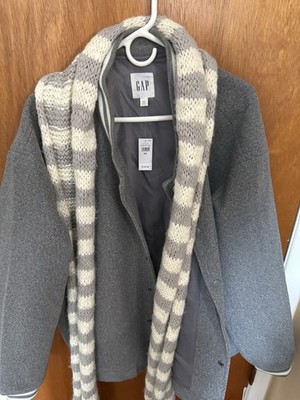  Gap grey Letterman Varsity Jacket Men s XXL (free Scarf With Purchase)