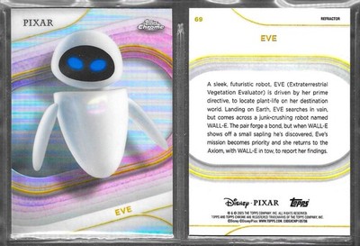 Topps Chrome Disney 2025 #69 Eve WALL-E Refractor Card