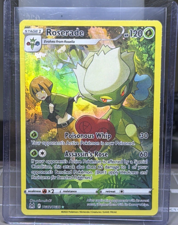 Pokémon TCG Roserade TG02/TG30 SWSH Lost Origin Trainer Gallery Holo Card