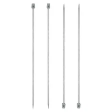 4Pcs 4.0mm Stainless Steel Single Pointed Knitting Needles, 13.8" Length