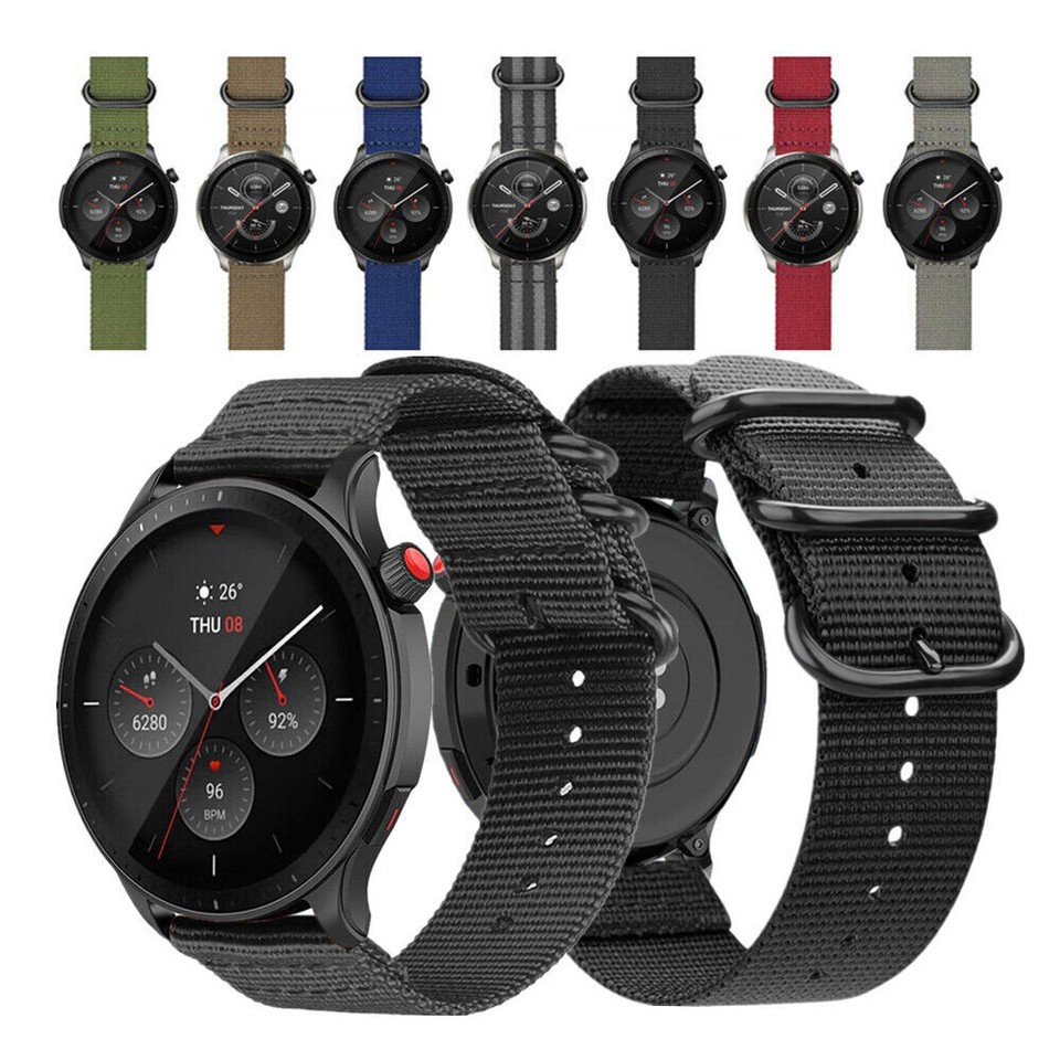 22mm Quick Release Nylon Strap For Amazfit GTR 4 3 3 Pro 2 2e Watch