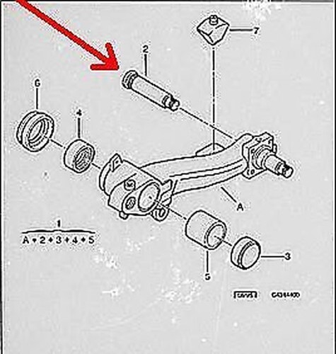 Pivot Fixation Moyeu Roue Arrière CITROEN Ax - CITROEN 95611570 95 611 570 - Picture 6 of 6