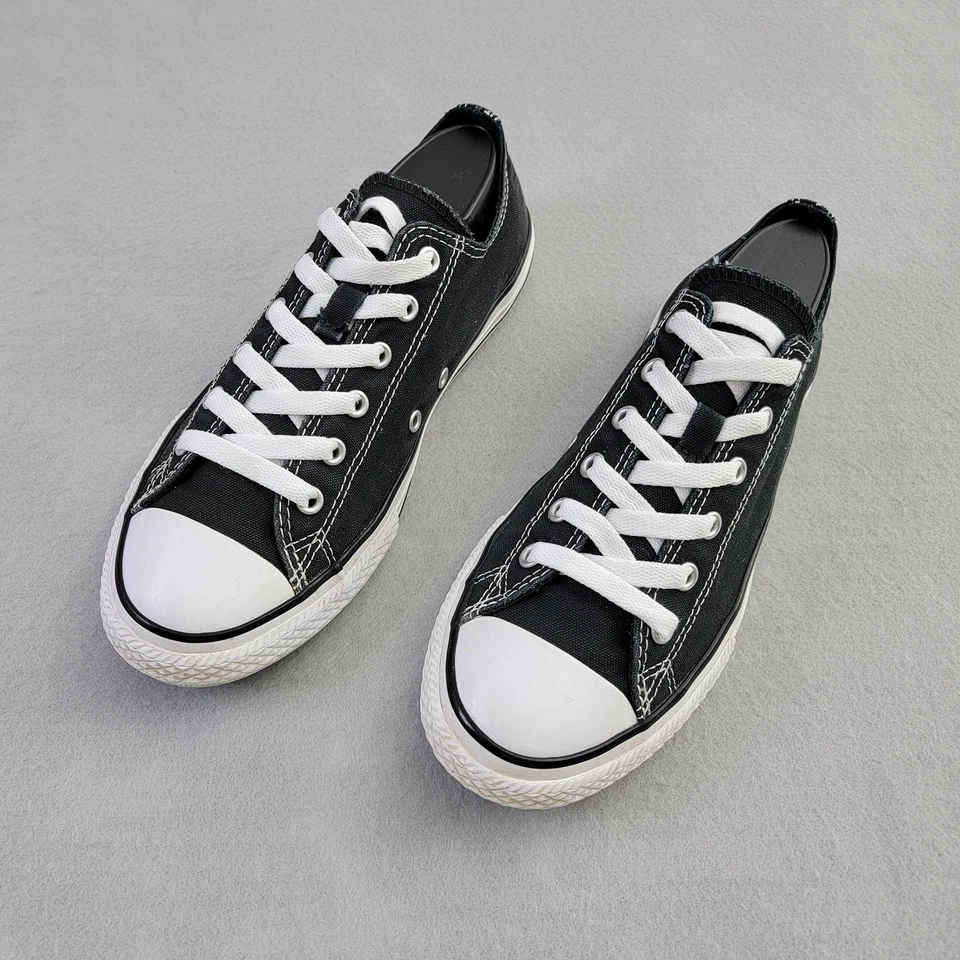 Converse All Star Sneakers Junior 5 Black Low Top Floral  Art 2 Wear Print Fun - Image 3 of 4