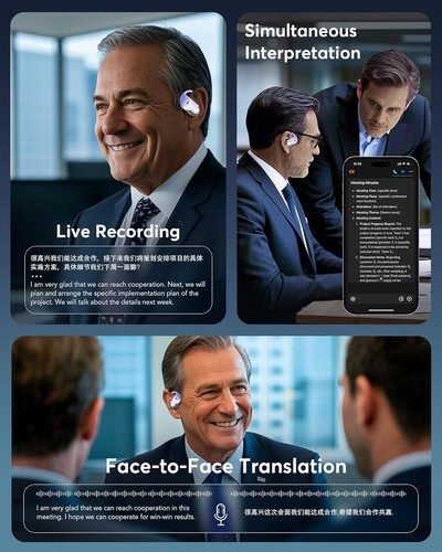 AI Translation Earbuds Real Time, 3-in-1 Translator Earbuds 144 Languages PURPLE - 第 2/8 張圖片