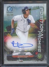 2021 Bowman Chrome RILEY GREENE #POSP-RG Positional Promise Refractor Auto /99