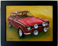 Ford Escort mark 1 car original painting oils art Andy Currie-Scarr