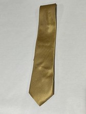 Mens Vesuvio Napoli Gold Stripe Pattern Tie NEW