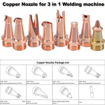8pcs Laser Welding Nozzle For Welding Machine Laser Gun for Handheld Welder Wire