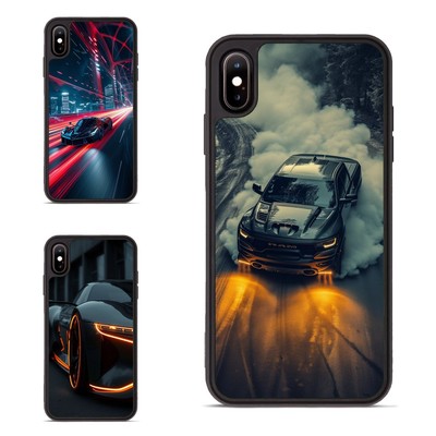 power speed sports car For iPhone SE4 16E 12 13 14 15 16 Pro Max Hard Black Case