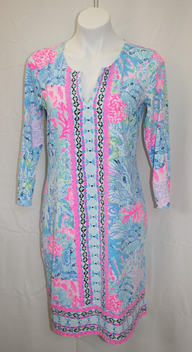 Lilly Pulitzer UPF 50+ Nadine Dress Multi Sink or Swim Chilly Lilly #002300  Sz M