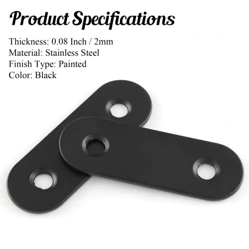 12pcs Flat Straight Brace Bracket 1-7/8 Inch Brace Plate Connector ...