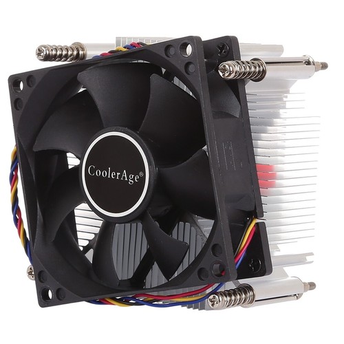 4-Pin Silent CPU Cooler with Thickened Aluminum Heatsink, Compatible with Intel - 第 1/8 張圖片