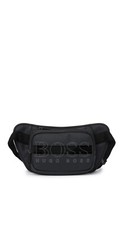 New Authentic Hugo Boss Men Big Hyper Belt Bag Around Waist Black $395