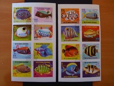 Guinée Equatoriale 1979 - MI n° 1509B-1524BKB en 2 demi-BF oblitérés - Poissons