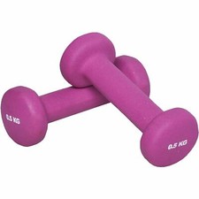 Gorilla Sports Fitness Gymnastikhanteln Kurzhantel Hantel Vinyl 2 x 0,5 Kg Pink 