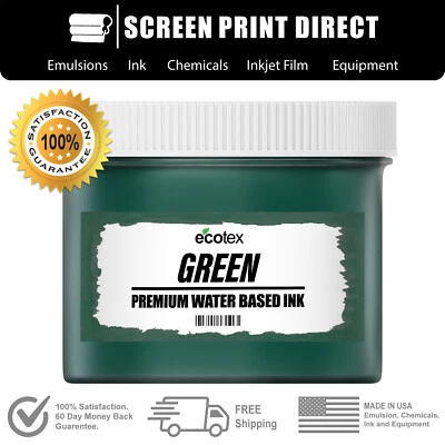 EECOTEX®, SCREEN PRINT DIRECT™ Ecotex® Green - Premium Water Based Ink for Screen Printing - All Sizes