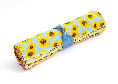 34 piece SUNFLOWERS   pre-cut Layer Cake 10'' squares 100% cotton fabric quilt 