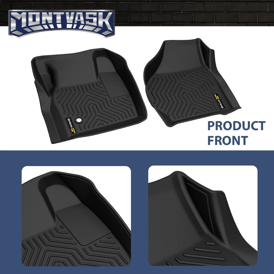 3D Molded TPE Floor Mats Liners Fit For 99-07 Ford F250 F350 Super Duty Crew Cab Foto 3 de 4