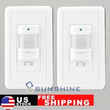 2 Automatic PIR Occupancy Motion Sensor Light Switch Auto On/Off Infrared 110V