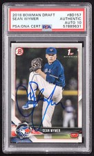 Sean Wymer Signed 2018 Bowman Draft #BD157 RC (PSA | Autograph Graded PSA 10) Ro