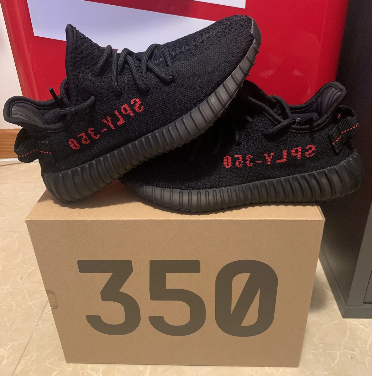 Brand New Adidas Yeezy Boost 350 V2 Black Red Bred (CP9652) Men’s Size 5.5 DS