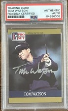 1990 PROSET GOLF PGA TOUR TOM WATSON SIGNED CARD PSA DNA COA CERTIFIED AUTOGRAPH