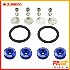 Blue JDMSPEED Aluminum Quick Release Fasteners Kit For Bumper & Trunk Hatch