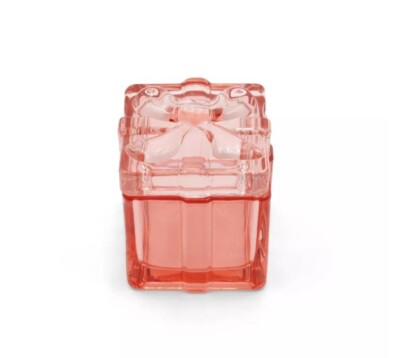 Target Bullseye's Playground Tinted Glass Jewelry Box with Pink