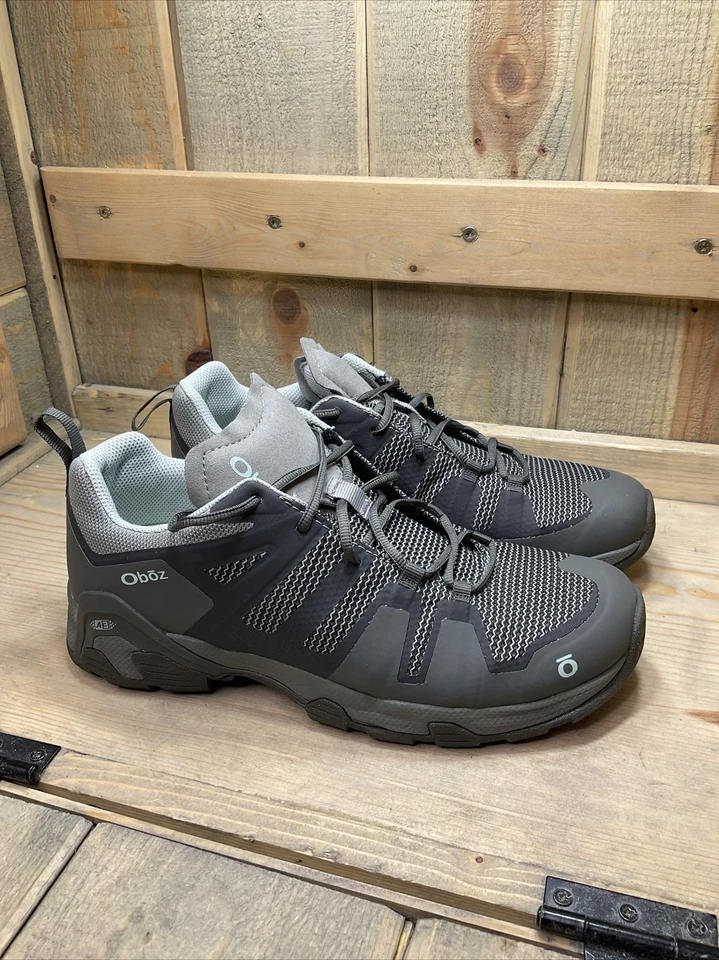 Oboz Damen US9 Leder Sneaker Wandern Trailrunning Outdoor Schuhe grau