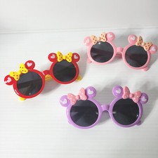 Cartoon Mouse Shaped Sunglasses with Bows, Novelty Decorative Accessories