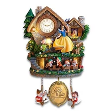 Bradford Disney Snow White & The Seven Dwarfs Clock Lights Up w/ Music & Motion