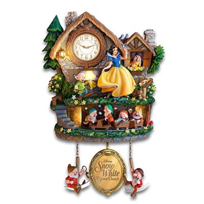 Bradford Disney Snow White & The Seven Dwarfs Clock Lights Up w