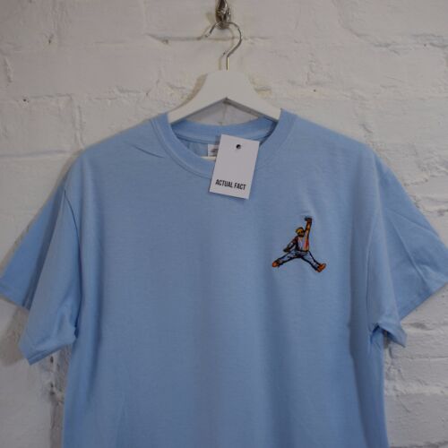 T-shirt bleu clair Biggie x Jordan Mic Slam Dunk Hip Hop par AF - Photo 1 sur 3