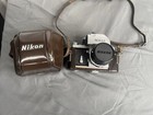 Vintage Nikon F 35Mm Film Camera W/ 28mm lens & case looks clean