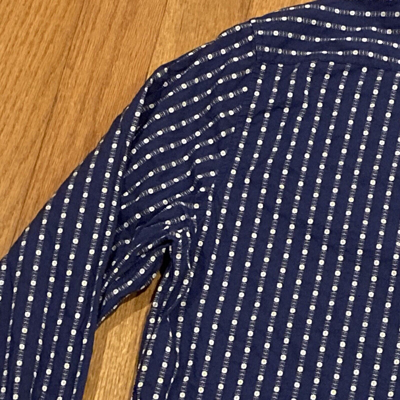 John Lennon Shirt Mens L Blue Striped Floral Pais… - image 18