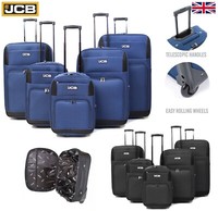 Lightweight JCB Suitcase Luggage, Cabin Trolley Bag Case - 18-31 - Black & Navy