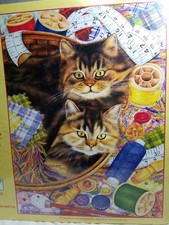 NEW NIB Sunsout 1000 Pc Puzzle Measuring Up by Cats Made in USA Kitty Kittens