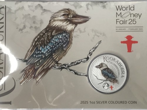 Kookaburra 2 x 1oz Silver Coloured Coins WMF Ampelmann Privy 2024 Green 2025 Red - Picture 11 of 11