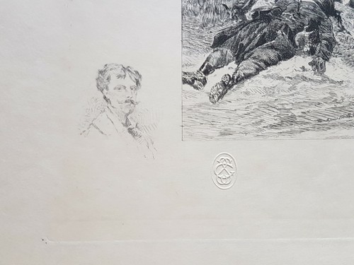 GRAVURE DE A. DE NEUVILLE " BATAILLE DE CHAMPIGNY " Novembre et Décembre 1870 - Imagen 3 de 4