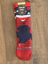 NWT Men LG Large 9-13 Stance Performance Sport Mid Cushion QTR Socks America USA