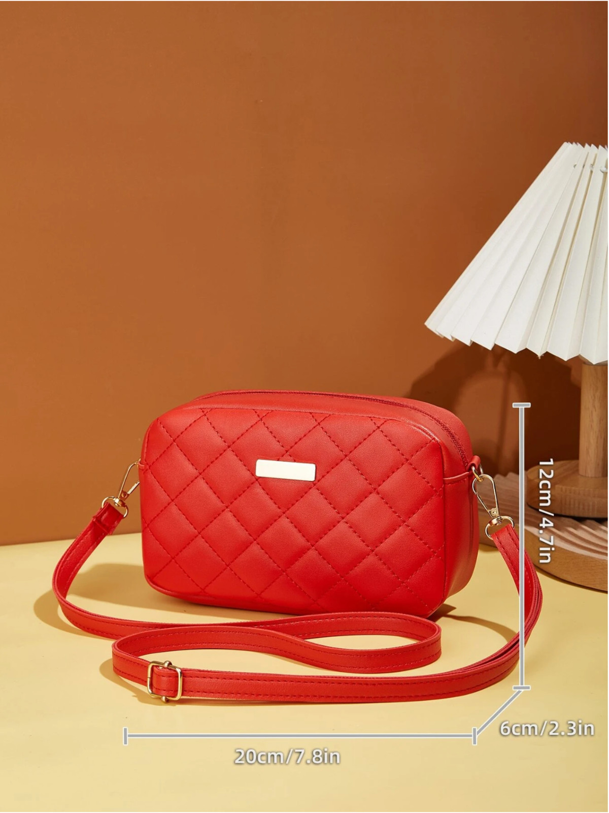 Mini Fashion Quilted Crossbody Bag Trendy PU Shoulder Bag Women's Casual Handbag