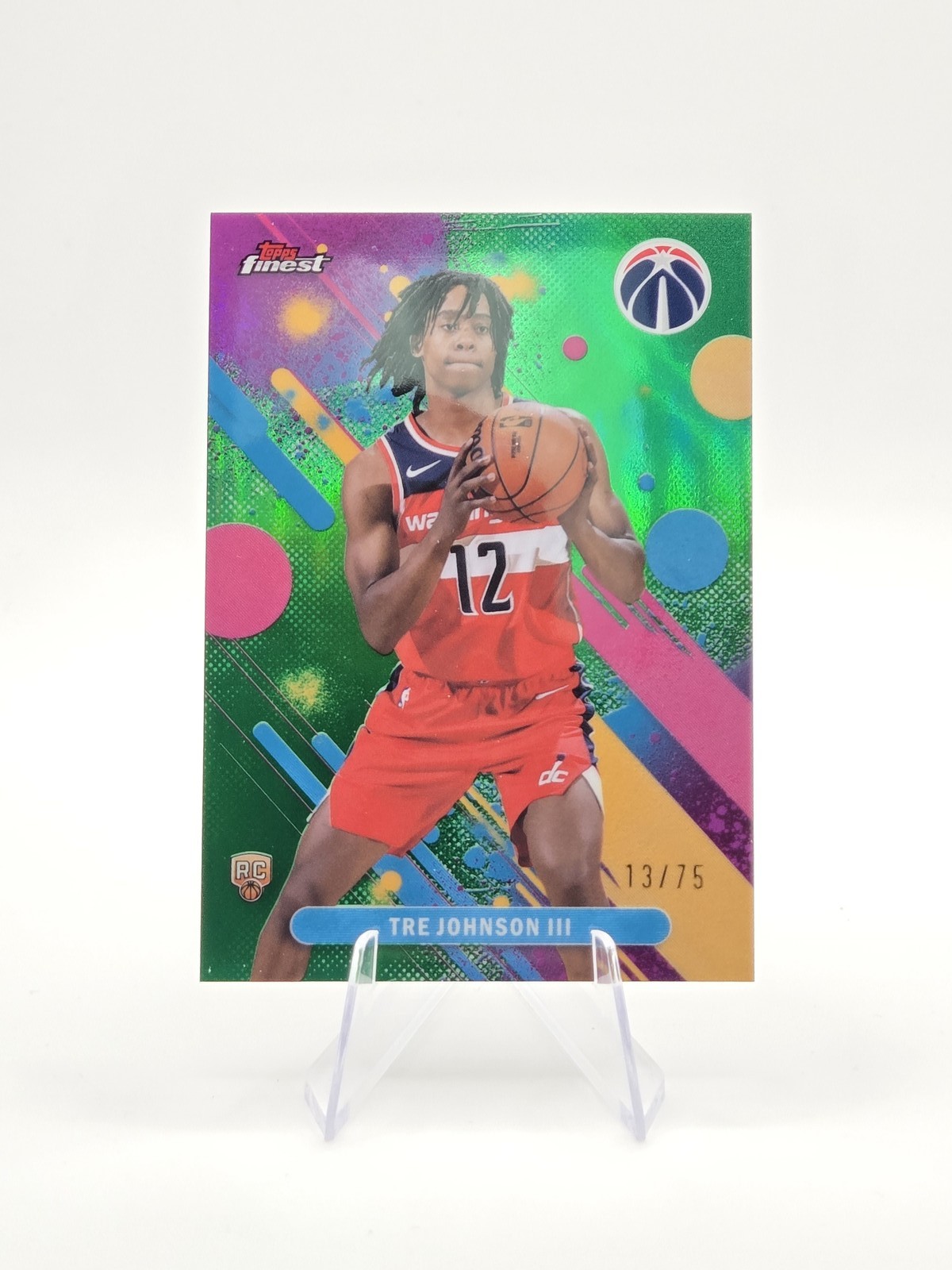 Tre Johnson III 2025-26 Finest RC Green Refractor SP #/75 #6