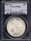 1881-CC Morgan Dollar - PCGS MS-66; Stunning Gem $1 Coin!