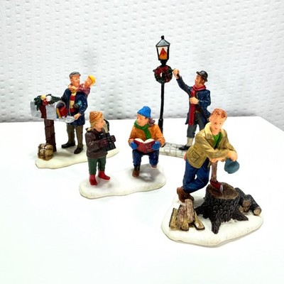 Vintage Lemax Christmas Village Collection Various Figurines Lot of 4 - VG Cond.