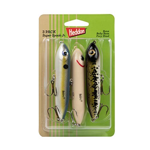 Super Spook Topwater Lure for Saltwater & Freshwater Fishing - 3-Pack